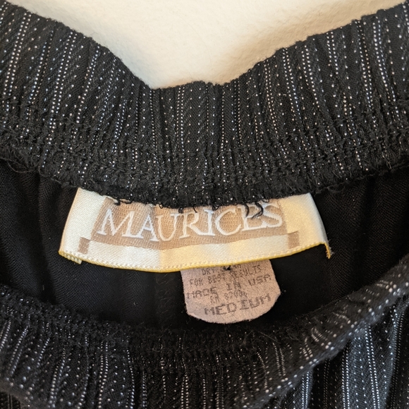 Vtg 90s Navy/Black Striped High Rise Palazzo Pants - Picture 11 of 11